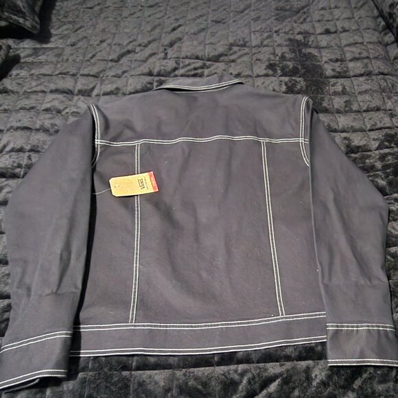 Women's Vans In The Know Black Denim jacket size Medium - Picture 3 of 5